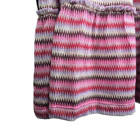 Tuckernuck Midi Zigzag Knit Stripe Crawford Dress Flutter Sleeves XXXL NWT - Picture 6 of 9